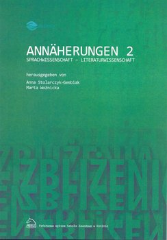 Annaherungen 2. Sprachwissenschaft-Literaturwissenschaft okładka