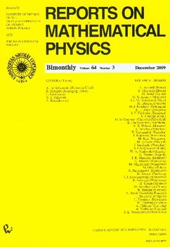 Reports on Mathematical Physics 64/3 2009 okładka