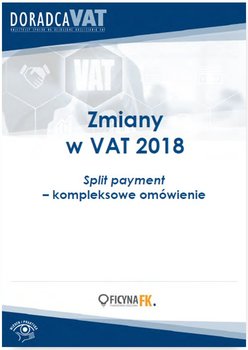 Zmiany w VAT 2018. Split payment – kompleksowe omówienie okładka
