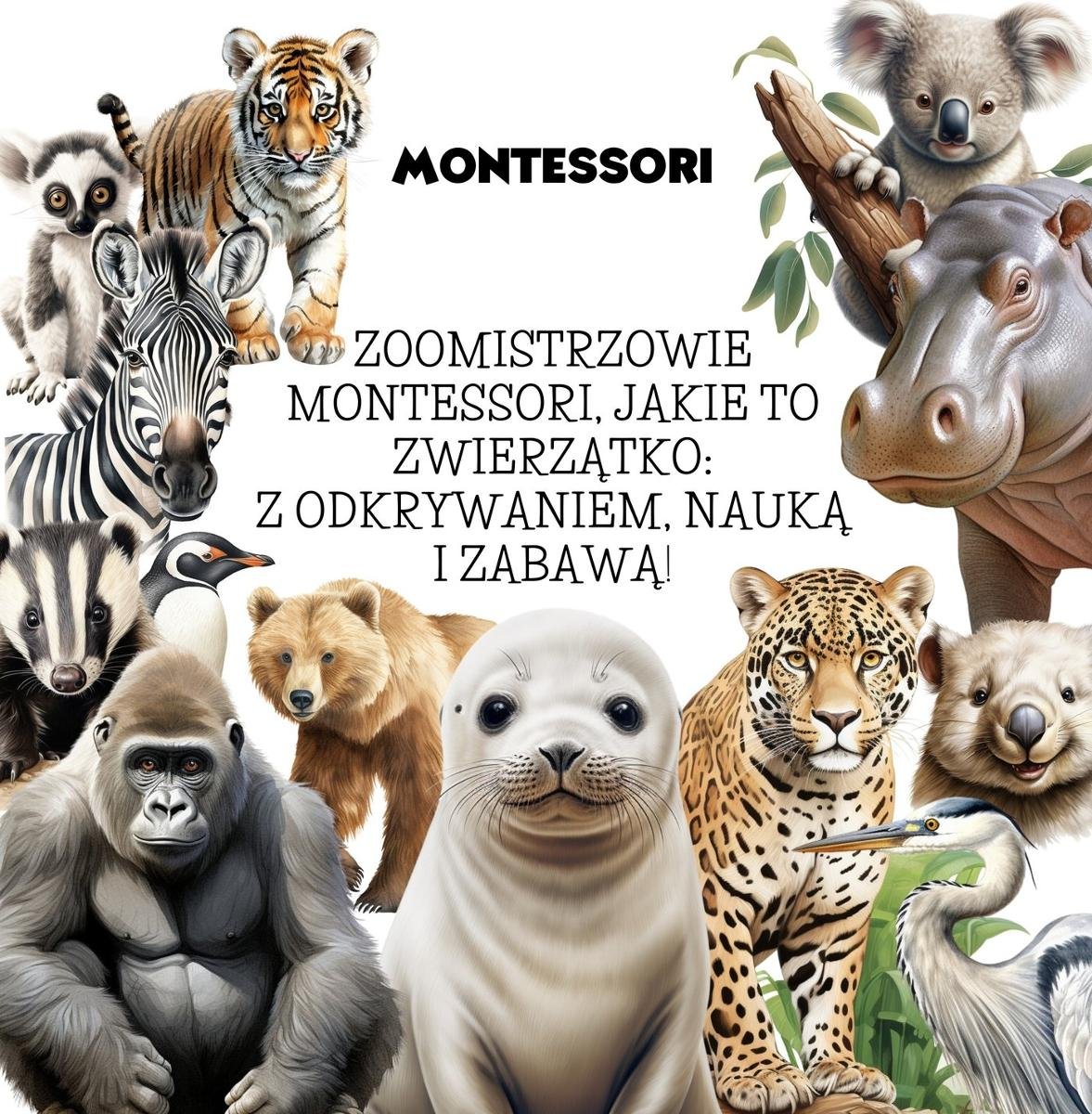 ZooMistrzowie Montessori, jakie to zwierzątko: z odkrywaniem, nauką i zabawą! okładka